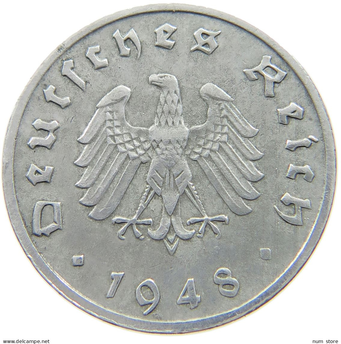 GERMANY ALLIIERTE BESETZUNG 10 PFENNIG 1948 F  #t063 0475 - 10 Reichspfennig