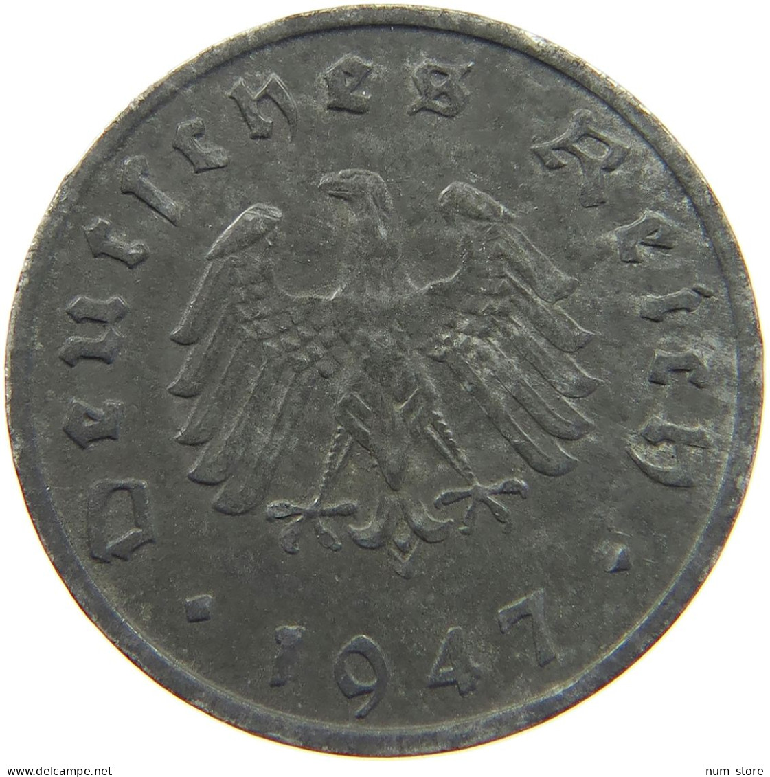 GERMANY ALLIIERTE BESETZUNG 10 PFENNIG 1947 F  #t009 0291 - 10 Reichspfennig