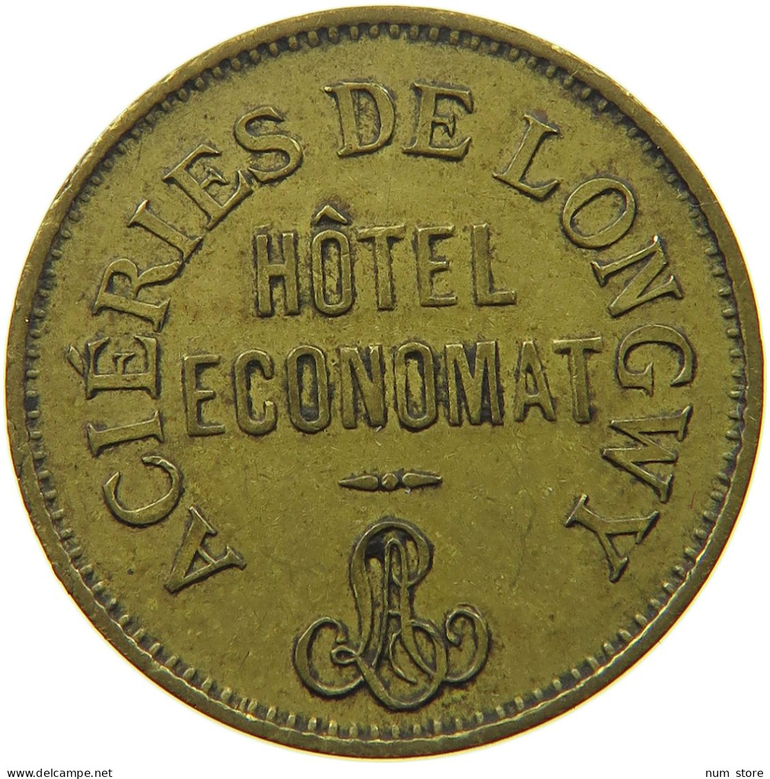 FRANCE LONGWY 50 CENTIMES 1883 HOTEL ECONOMAT #t130 0227 - Other & Unclassified