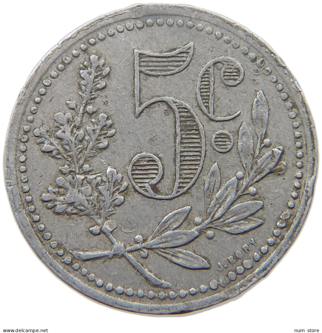 ALGERIA 5 CENTIMES 1919  #t130 0405 - Algeria