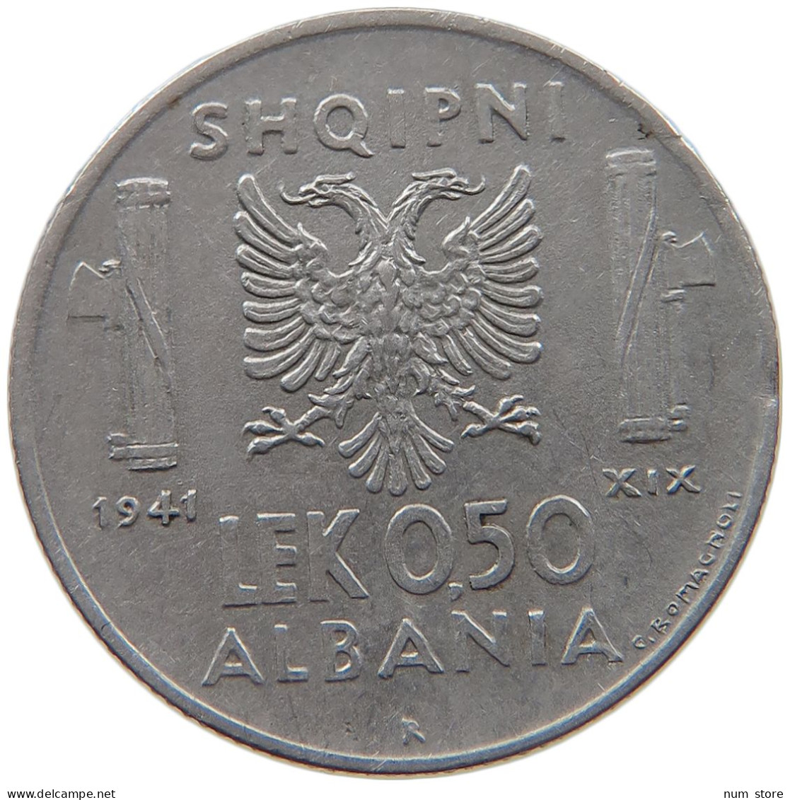 ALBANIA 0,5 LEK 1941  #s030 0157 - Albanië