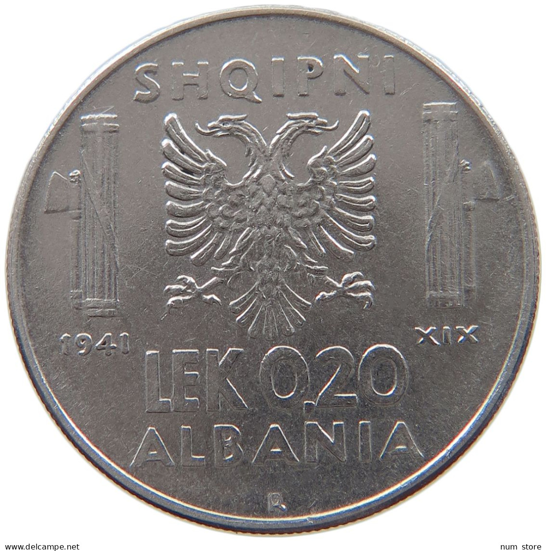 ALBANIA 0,2 LEK 1941  #s021 0051 - Albanie