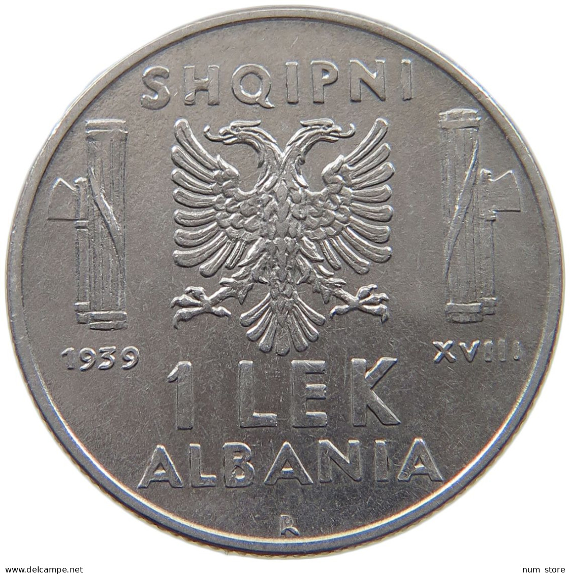 ALBANIA LEK 1939 Italian Occupation (1939-1943) #c023 0395 - Albania