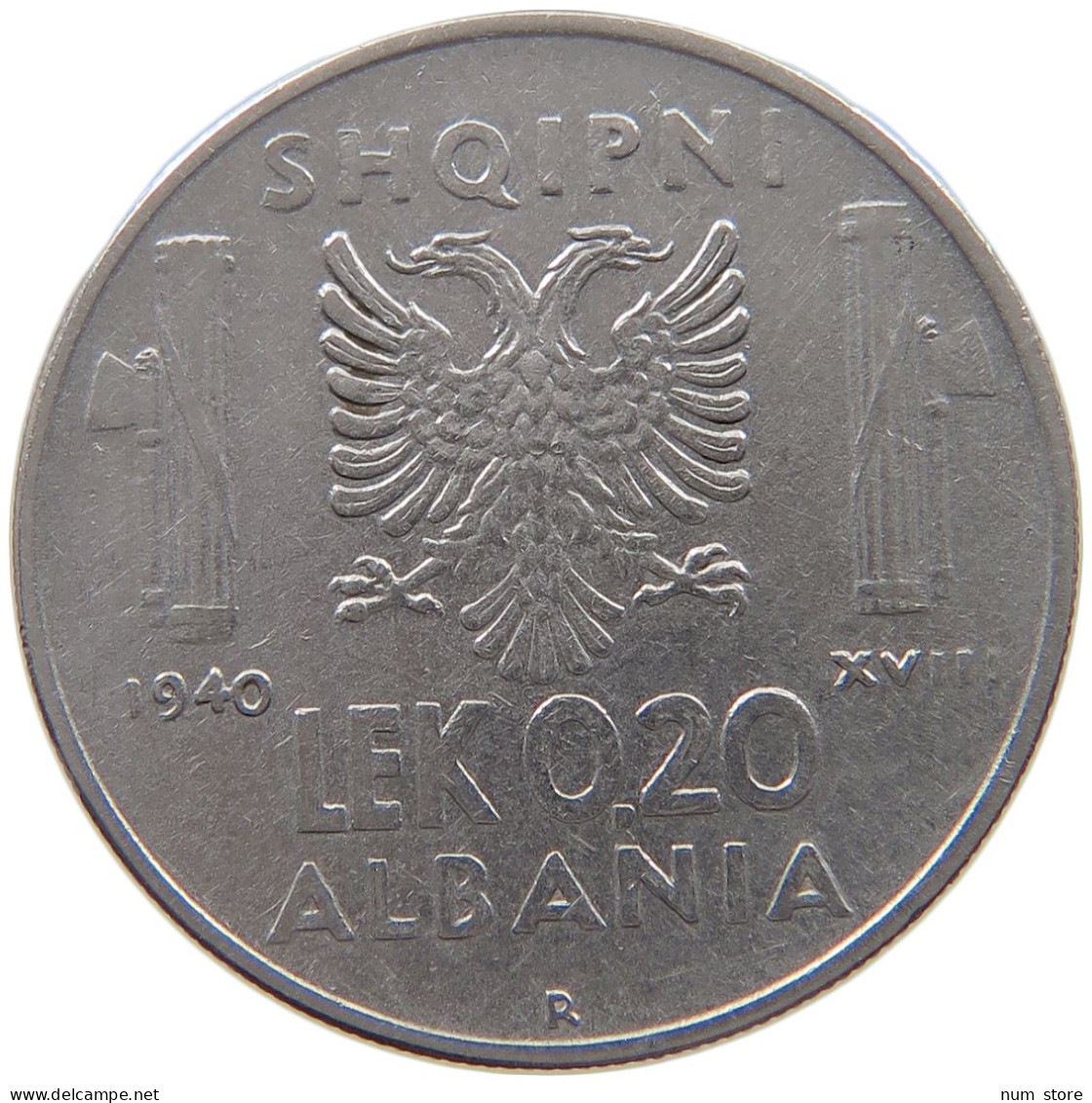 ALBANIA 0,2 LEK 1940  #c020 0141 - Albanië