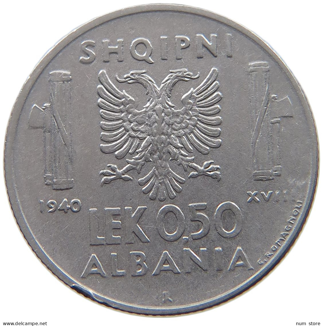 ALBANIA 0,5 LEK 1940  #c006 0417 - Albanië