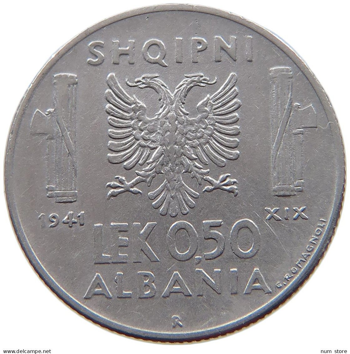 ALBANIA 0,5 LEK 1941  #a017 0015 - Albania