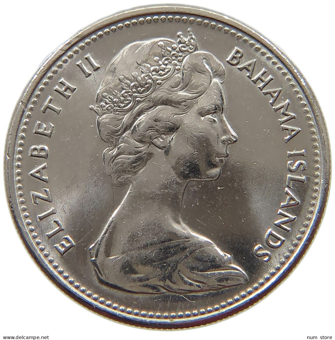 BAHAMAS 25 CENTS 1969 Elizabeth II. (1952-2022) #s070 0411 - Bahamas