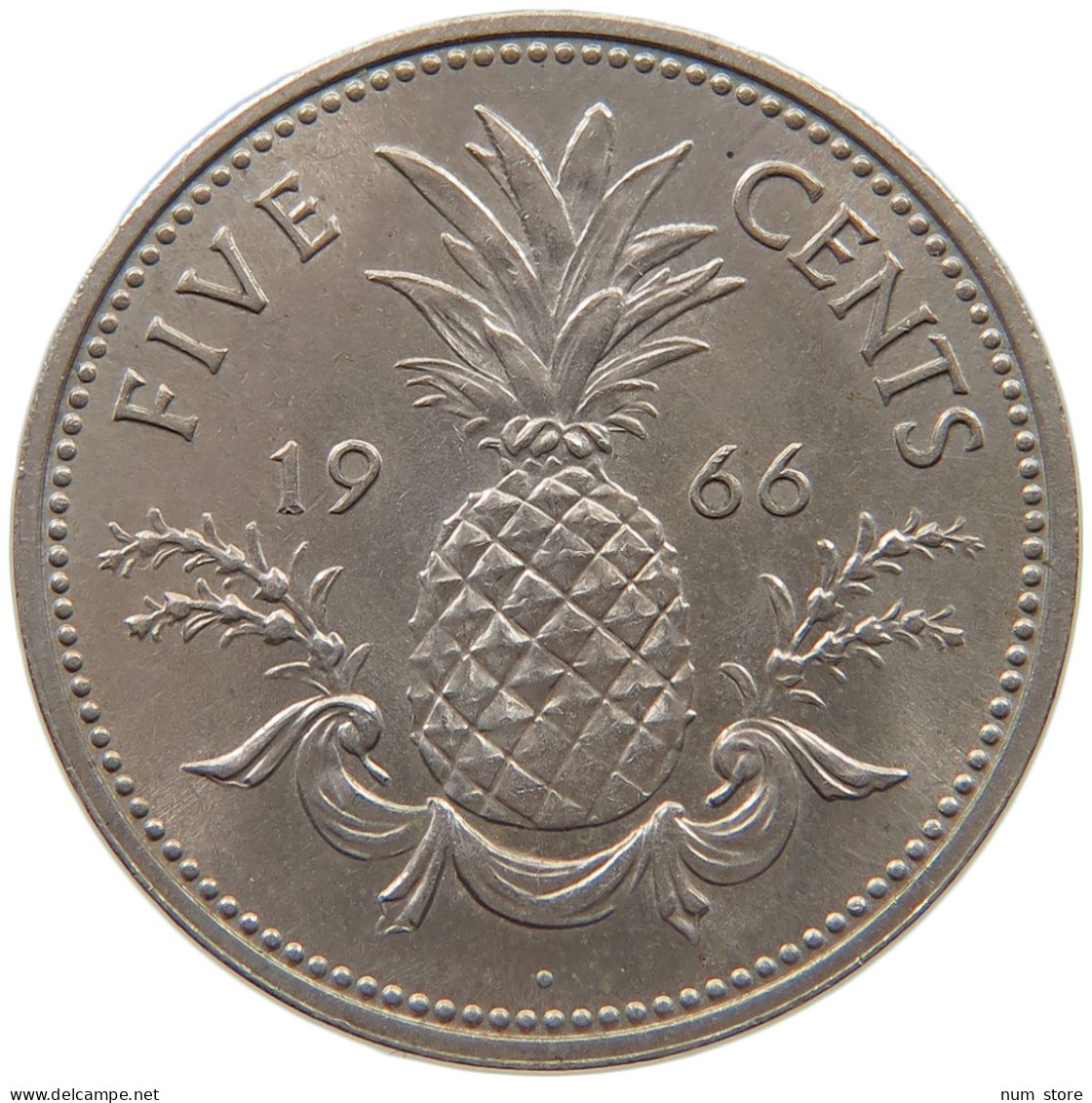 BAHAMAS 5 CENTS 1966 Elizabeth II. (1952-2022) #c011 0075 - Bahamas