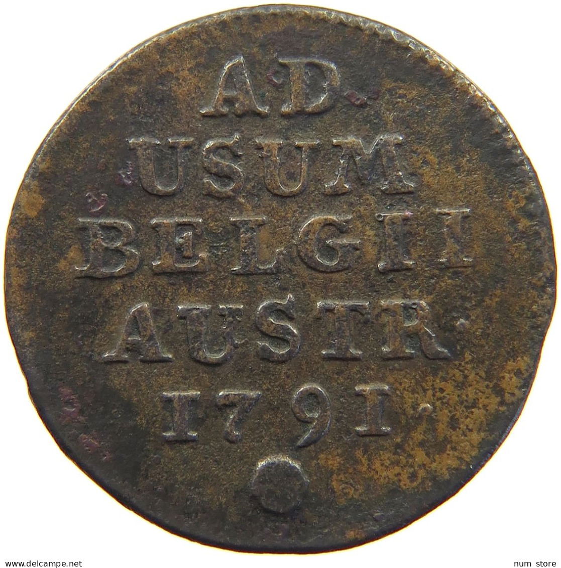 AUSTRIAN NETHERLANDS LIARD 1791 Leopold II. (1790 - 1792) #c052 0495 - 1714-1794 Pays-Bas Autrichiens  