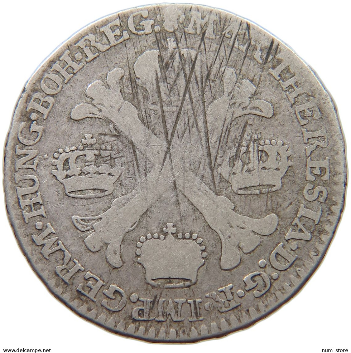 AUSTRIAN NETHERLANDS 1/2 KRONENTALER 1775 Maria Theresia (1740-1780) #c049 0335 - 1714-1794 Österreichische Niederlande