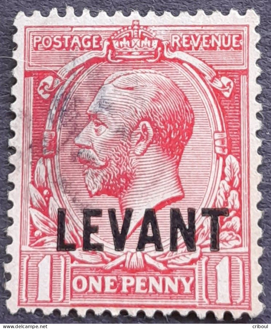 Levant Britannique 1913 George V Timbre De Grande Bretagne Great Britain Surchargé Overprinted LEVANT Yvert 42 O Used - Levante Británica