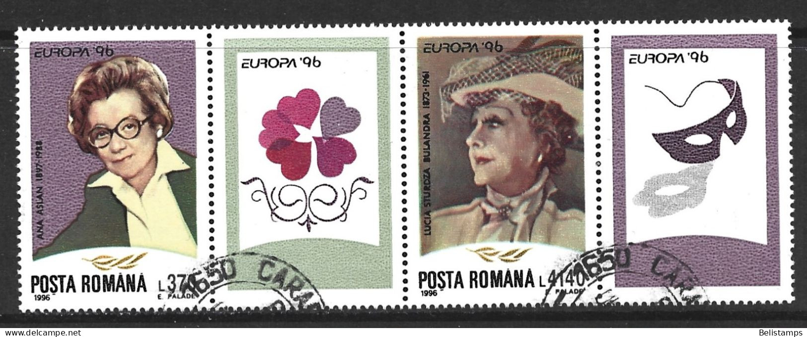 Romania 1996. Scott #4103a (U) Europa, Famous Women  *Complete Set* - Used Stamps