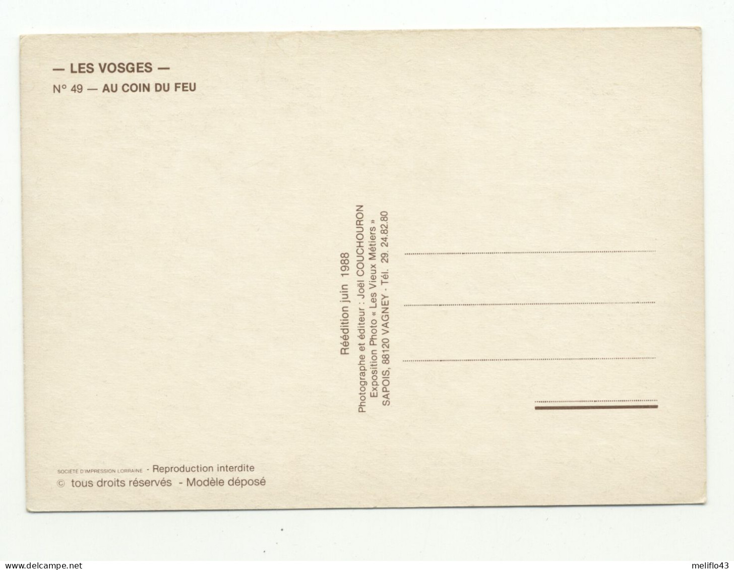 Les Vosges / Joli lot de 18 CP Réédition - Les Vieux Métiers - (format 15cm * 10.5 cm)