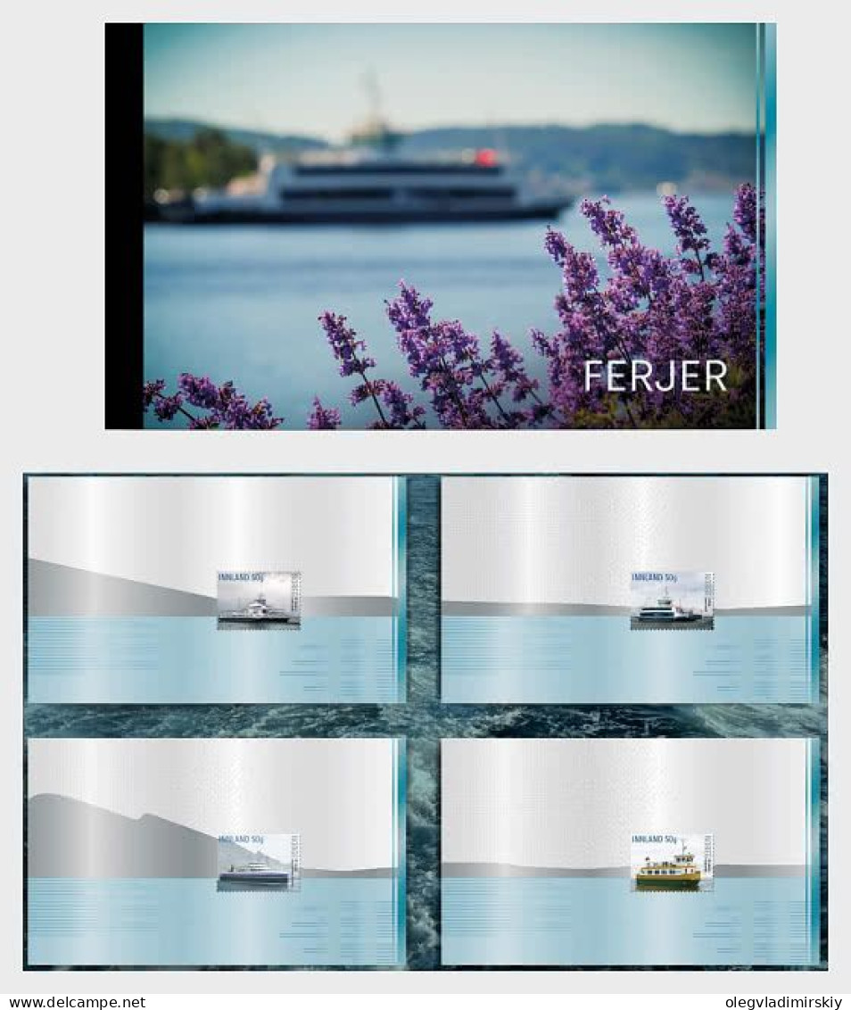Norway Norvege Norwegen 2023 Ferries Prestige Booklet With Special Blocks MNH - Libretti