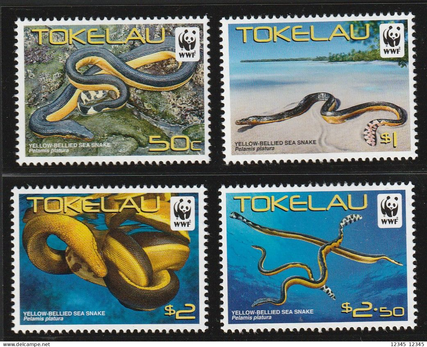 Tokelau 2011, Postfris MNH, WWF, Hydrophis Platurus - Tokelau