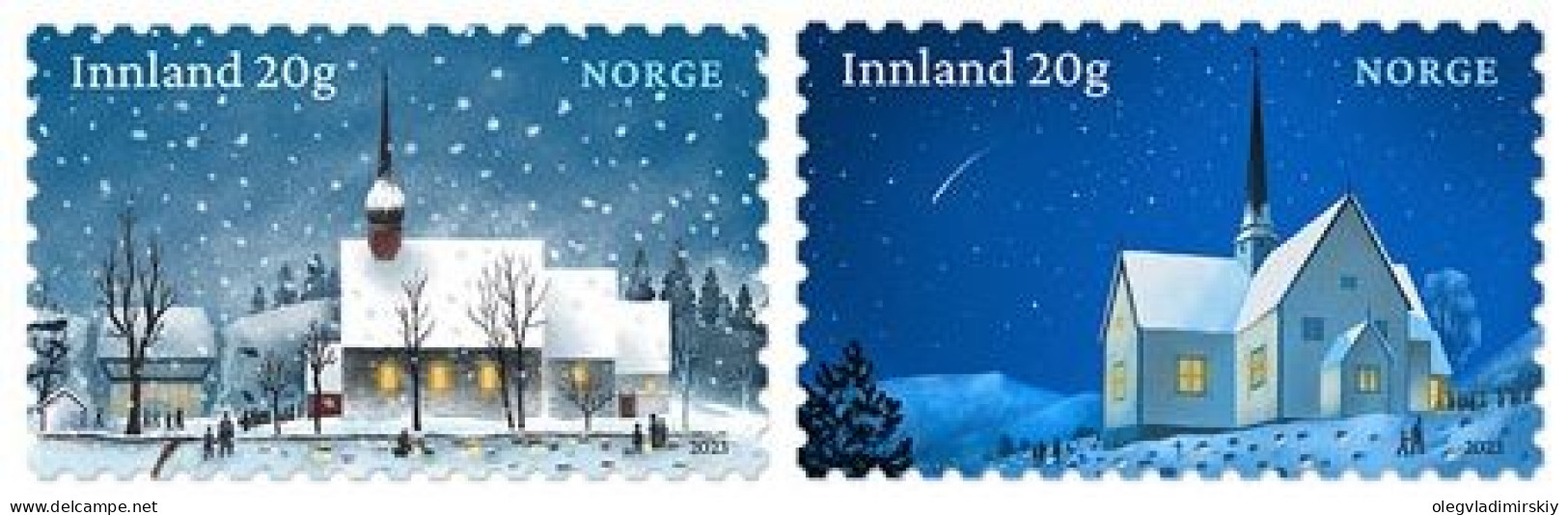 Norway Norvege Norwegen 2023 Merry Christmas And Happy New Year ! Set Of 2 Stamps MNH - Ongebruikt