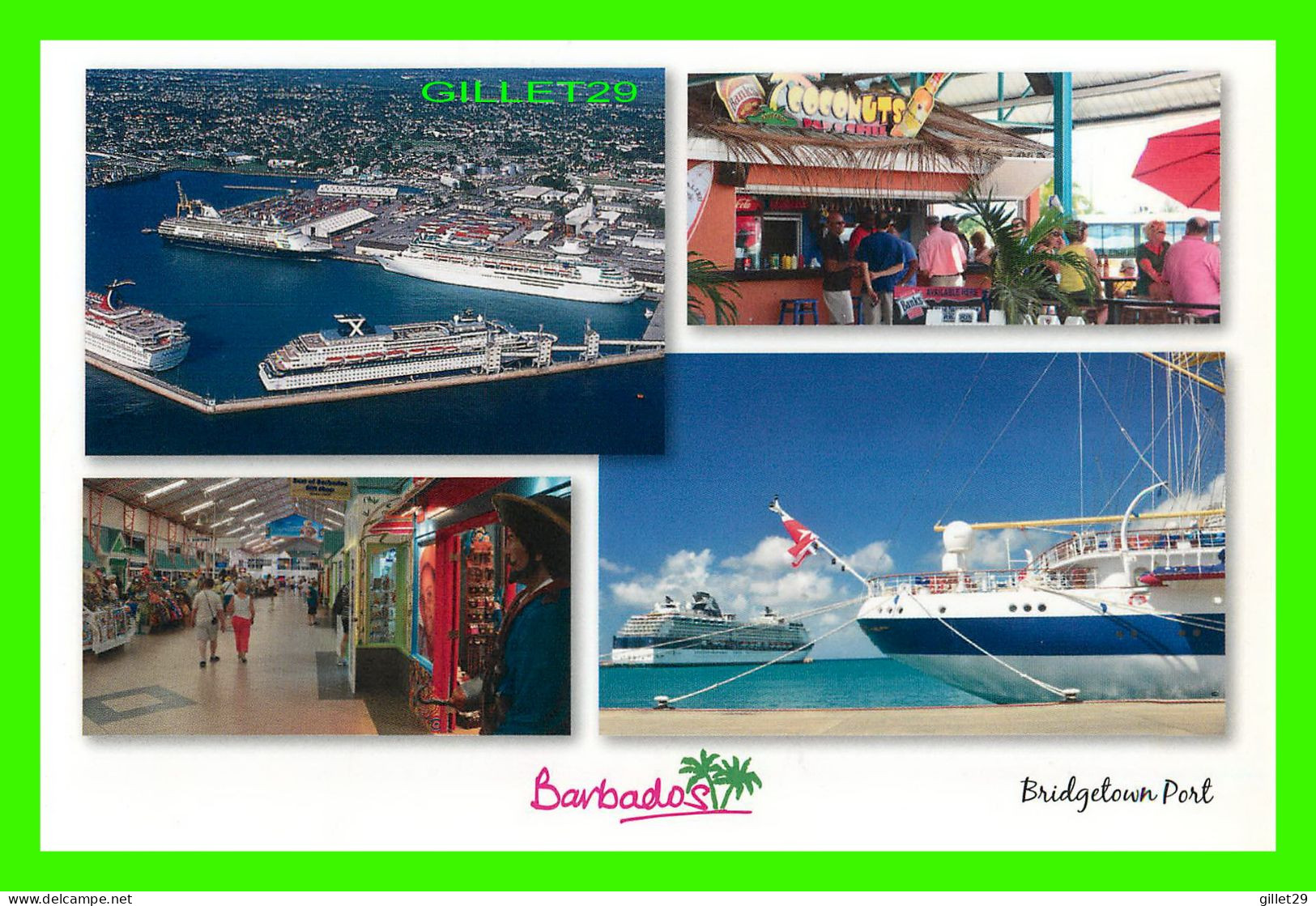 BRIDGETOWN PORT, BARBADOS - 5 MULTIVUES -  ÉCRITE - PHOTO BY RANDALL BANFIELD - - Barbados (Barbuda)
