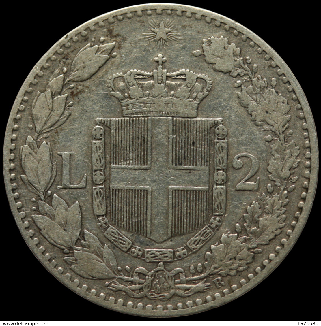 LaZooRo: Italy 2 Lire 1884 R VF / XF - Silver - 1878-1900 : Umberto I.