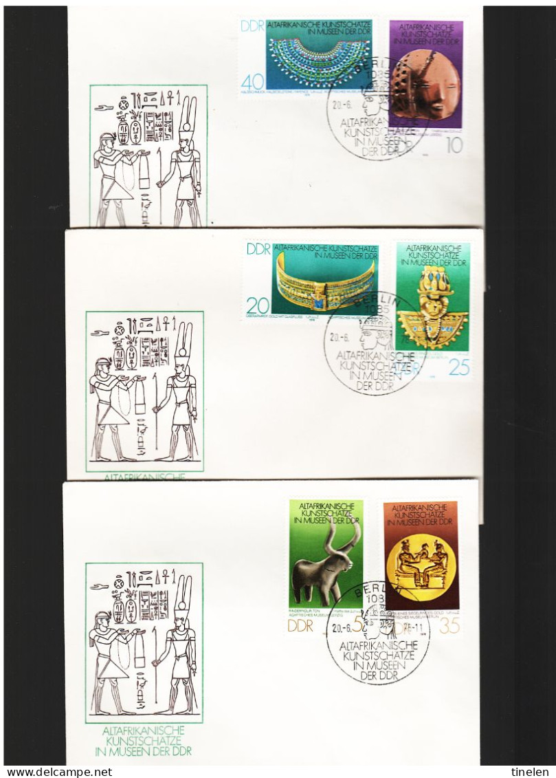 Ddr-germania Est - 1978 Fdc Arte Africana Nei Musei Della Ddr - 1971-1980