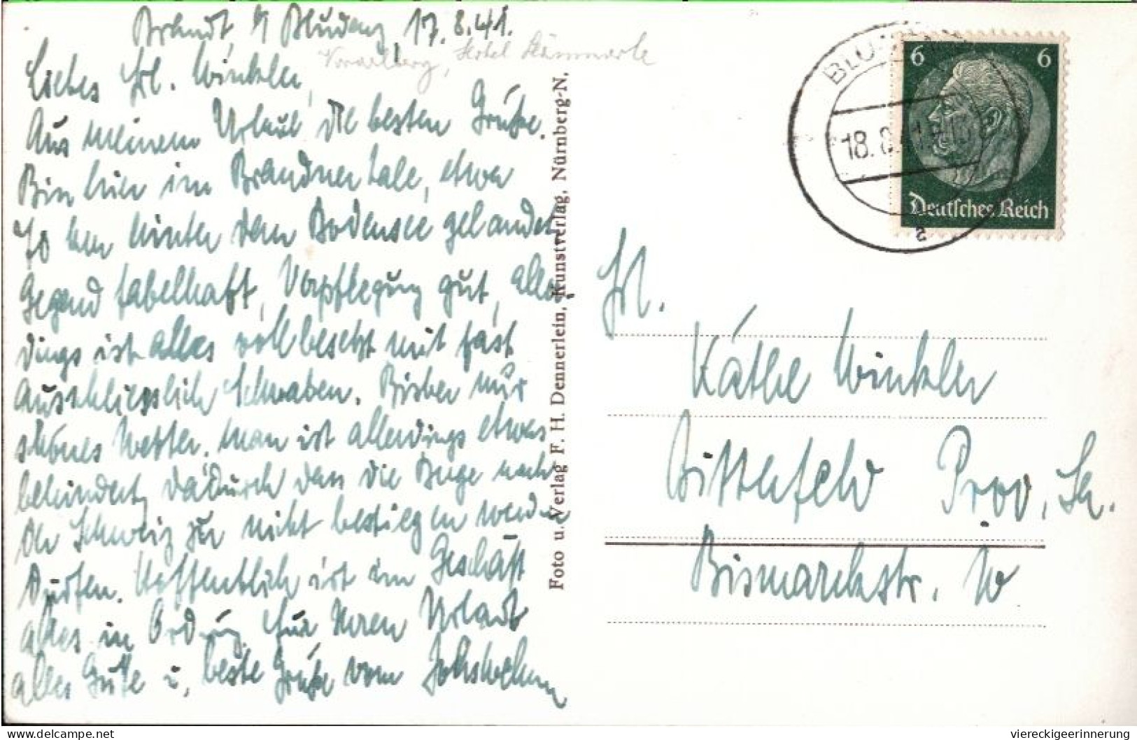 ! Alte Ansichtskarte Aus Brand Bei Bludenz, Österreich, Vorarlberg, 1941 - Brandertal