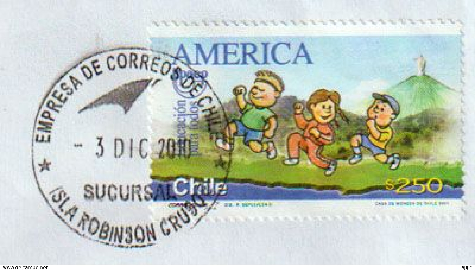 Lettre De L'ile Robinson Crusoé (Archipel Juan Fernandez),Chili,adressée Au Mexique.L'île D'Alexander Selkirk (naufragé) - Rapa Nui (Ile De Pâques)