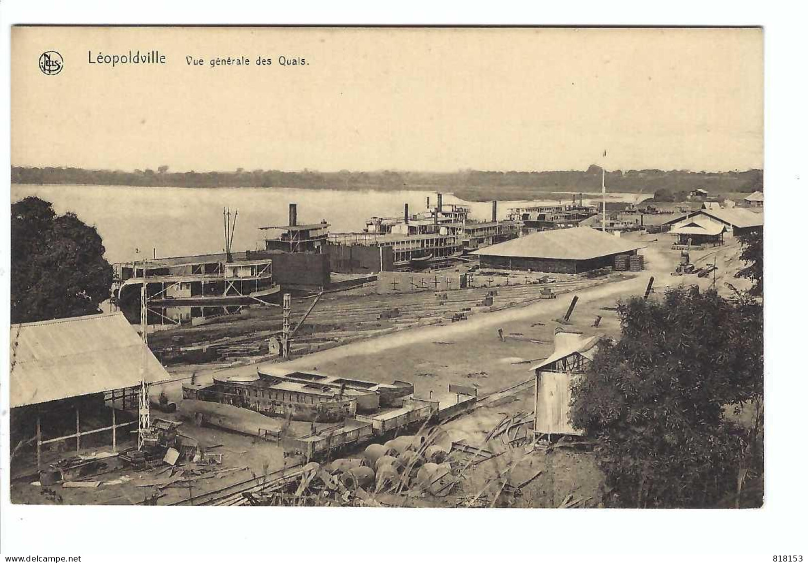 Léopoldville  Vue Générale Des Quais - Kinshasa - Leopoldville