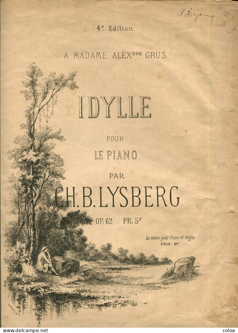 Partition Idylle Pour Le Piano Par Ch. BLYSBERG - G-I