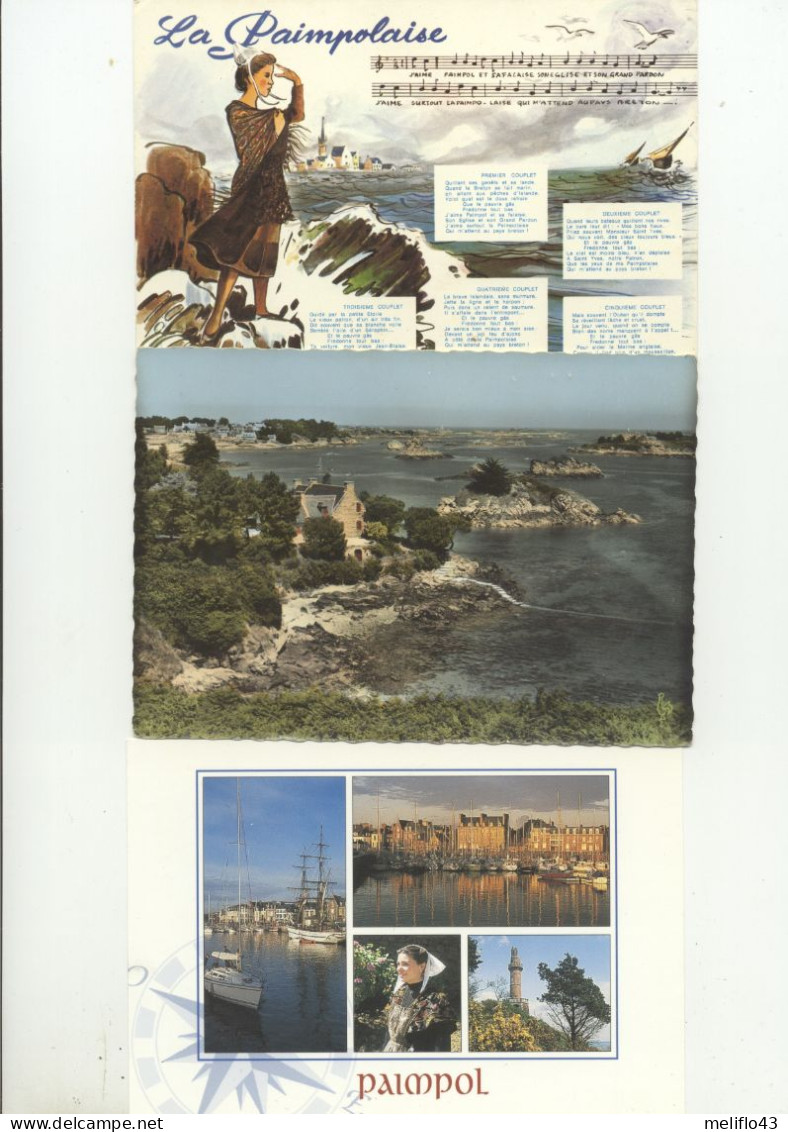 22 /CPM - Paimpol - Lot N°2 De 3 (2 Cartes Neuves + 1 Voyagée) - Paimpol