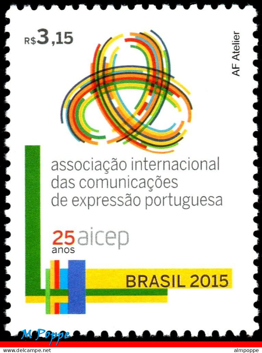 Ref. BR-3300-FO BRAZIL 2015 - WITH PORTUGAL ETC, AICEP,INTL.ASSOC.COMM.PORTUGUESE,SHEET MNH, JOINT ISSUE 30V Sc# 3300 - Blokken & Velletjes