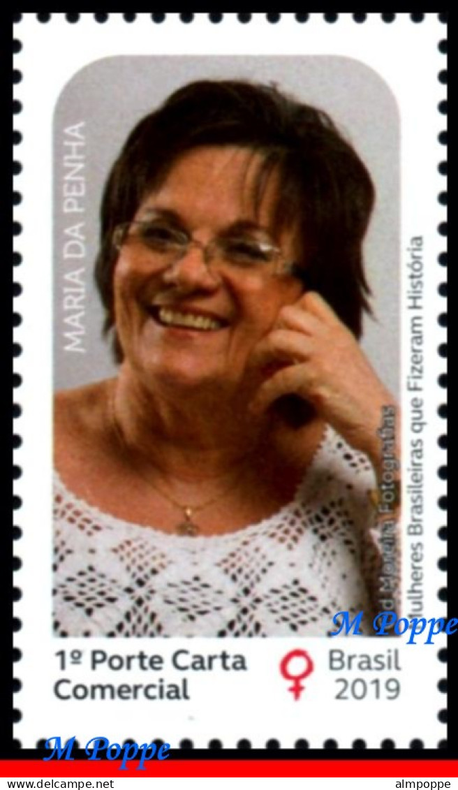 Ref. BR-V2019-27-F BRAZIL 2019 - WOMEN WHO MADE HISTORY,MARIA DA PENHA, WOMEN�S RIGHTS,SHEET MNH, FAMOUS PEOPLE 18V - Blocks & Sheetlets