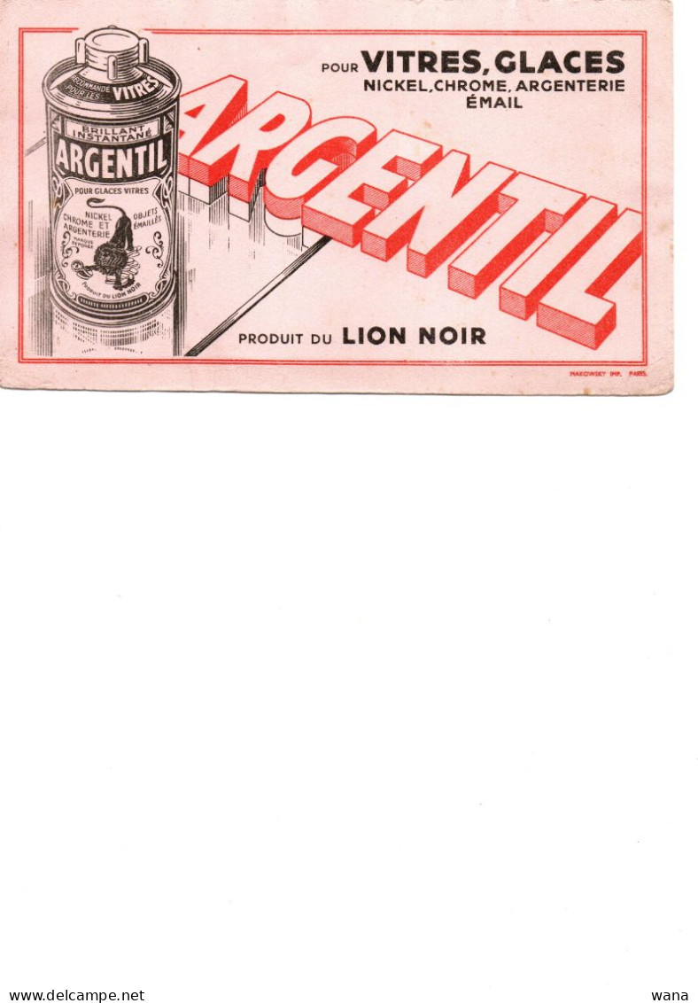 Buvard Lion Noir Argentil - Bank En Verzekering