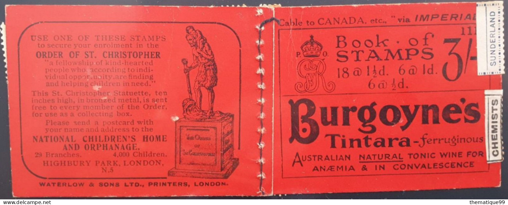 Maquette De Carnet Anglais Avec Publicité De 1929  (UNIQUE) - Carnets