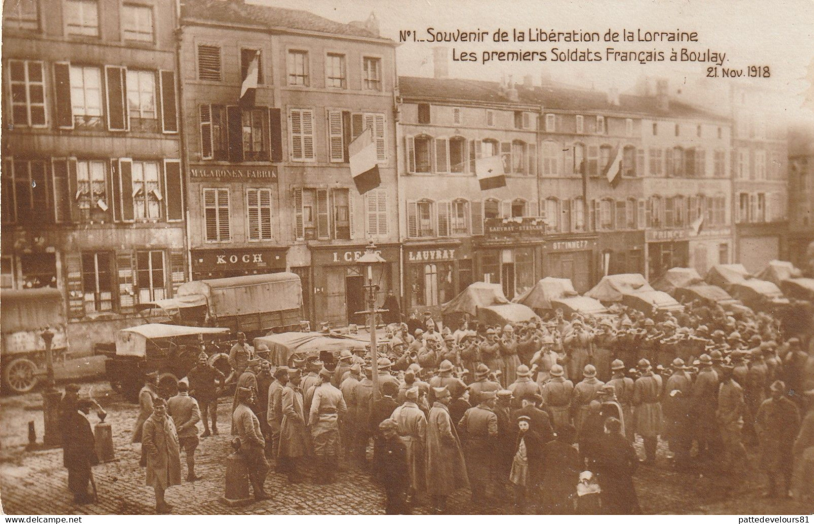 CPA-PHOTO Carte-Photo (57) BOULAY 21/11/1918 Les Premiers Soldats Français Souvenir De La Libération De La Lorraine - Boulay Moselle