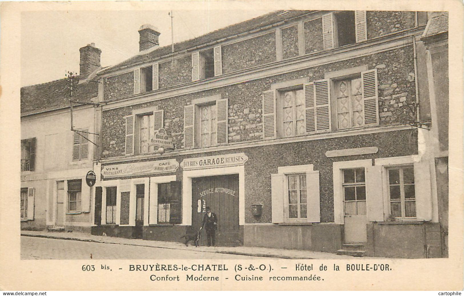 91 -  Bruyeres Le Chatel - Hotel De La Boule D'Or - Carte Menu Rare - Bruyeres Le Chatel