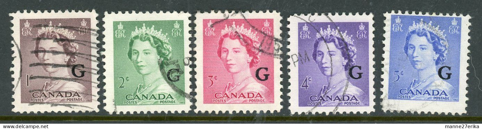 Canada USED 1953 Queen Elizabeth Ll Karsh Portrait Overprinted - Gebruikt