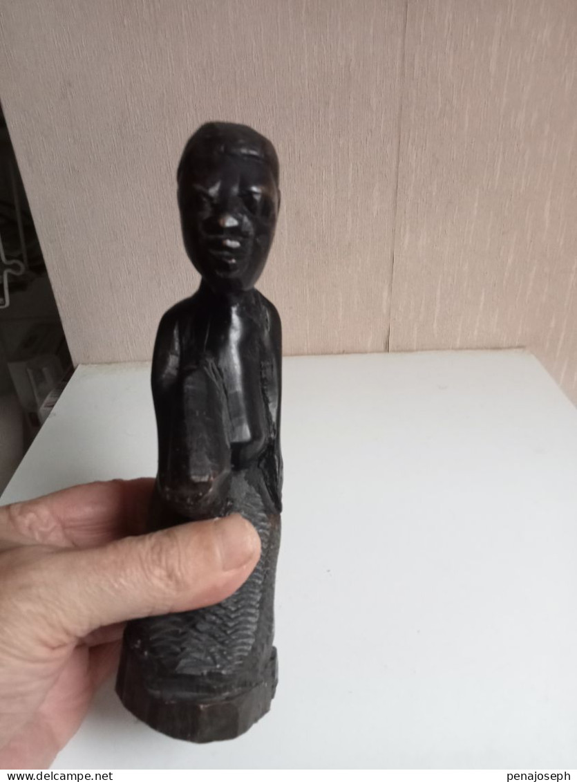 Statuette Ancienne Art Africain Hauteur 19 Cm X 8 Cm, En Bois - Afrikaanse Kunst