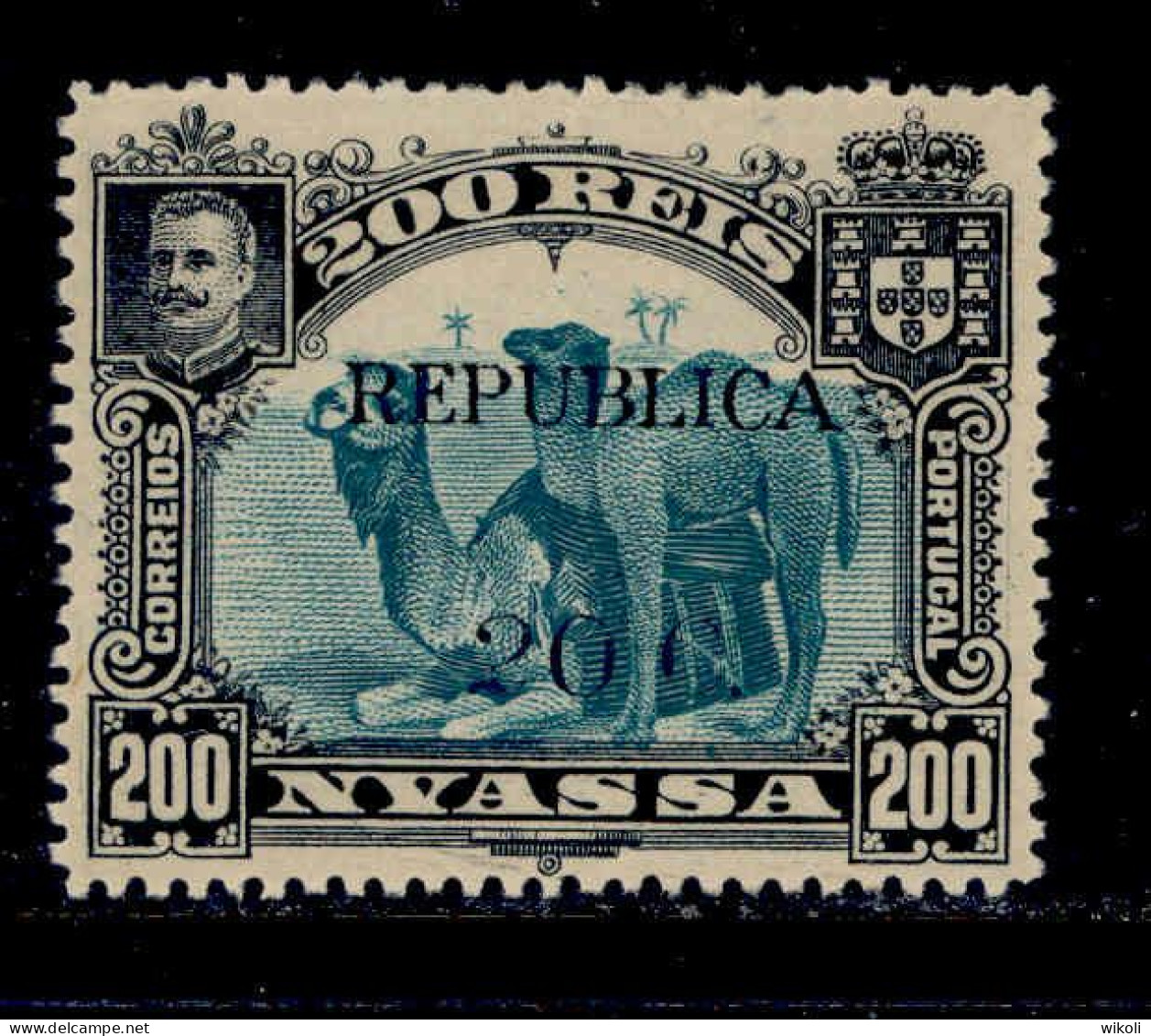 ! ! Nyassa - 1918 King Carlos Local Republica 20 C - Af. 77 - MH - Nyasaland