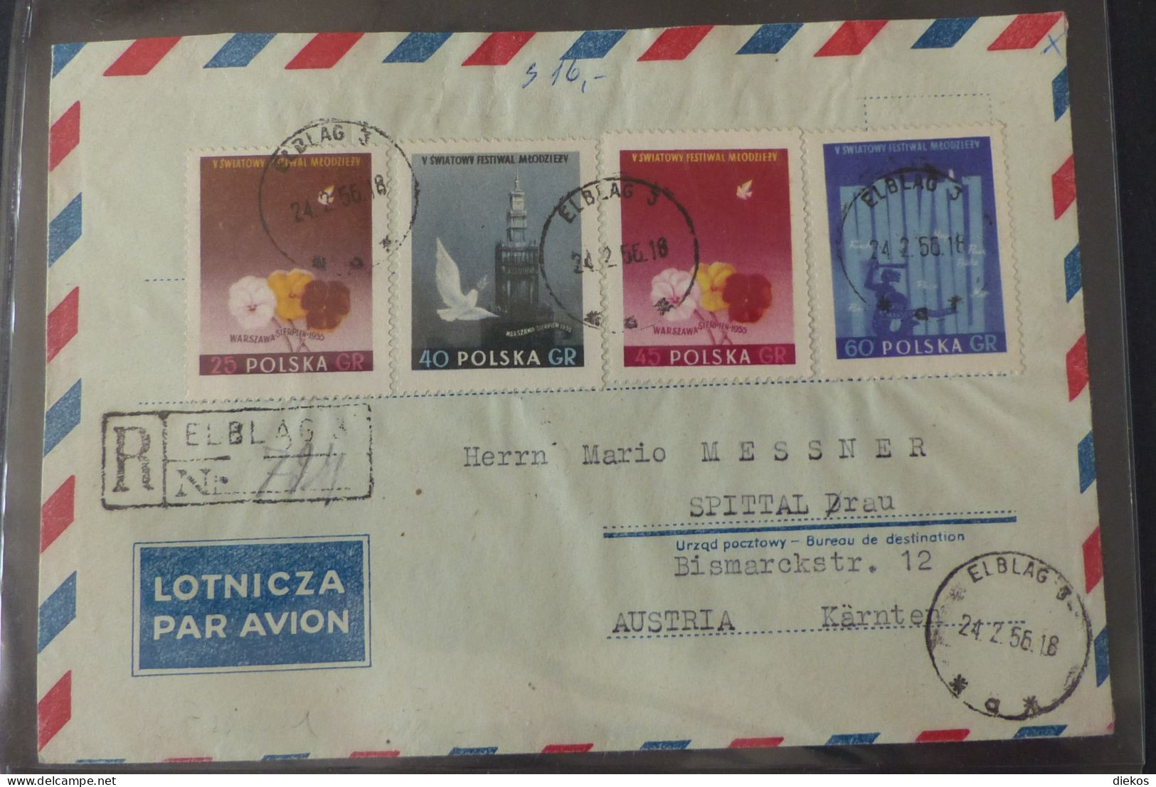 Polska Air Letter 1956   #cover5661 - Vliegtuigen