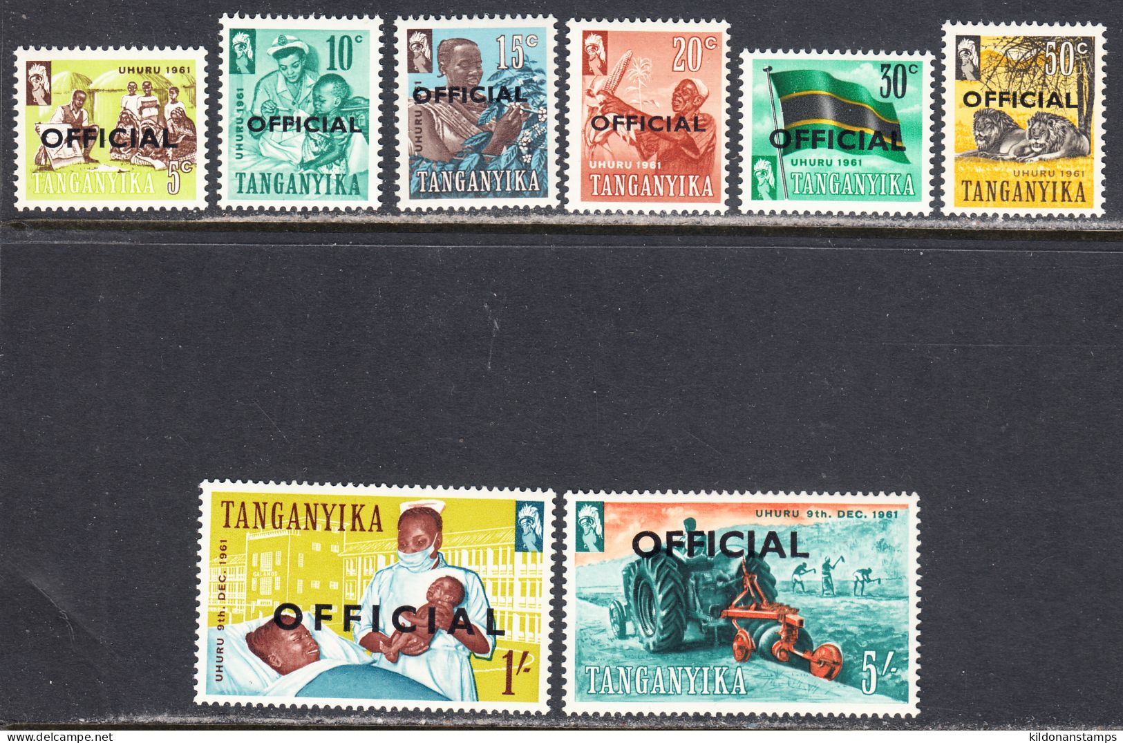 Tanganyika 1961 Official, Mint No Hinge, Sc# O21-O28, SG O1-O8 - Tanganyika (...-1932)