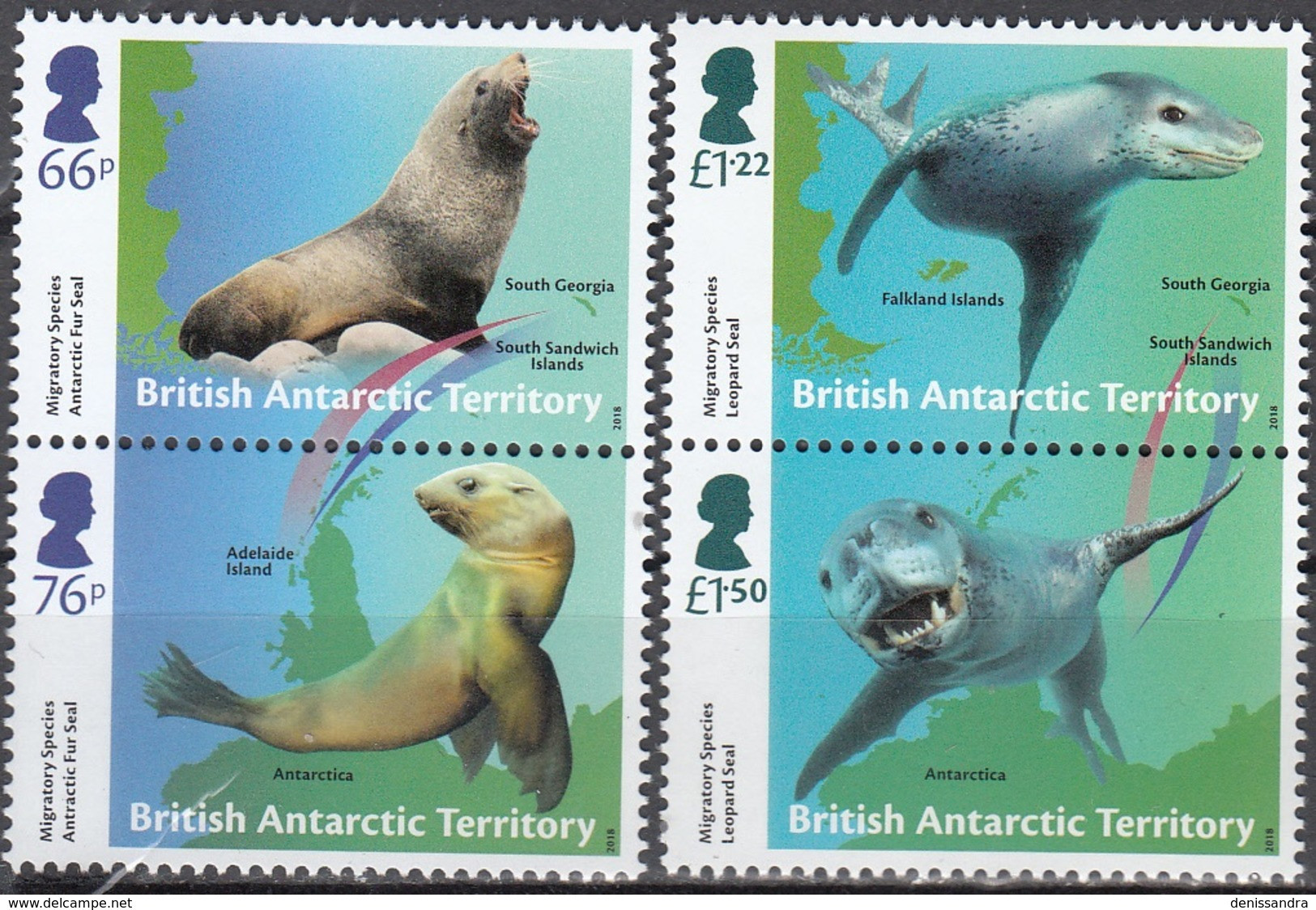 British Antarctic Territory 2018 Otaries Neuf ** - Ongebruikt