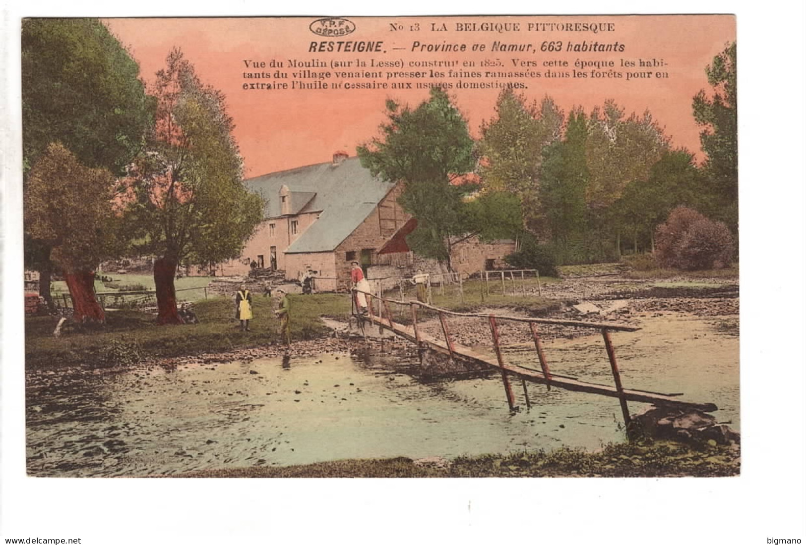 Resteigne Vue Du Moulin Sur La Lesse - Tellin