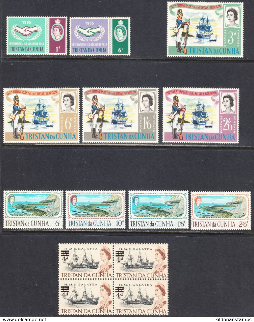 Tristan Da Cunha 1965-67 Mint No Hinge, See Notes, Sc# 87-88,95-98,104-108, SG - Tristan Da Cunha
