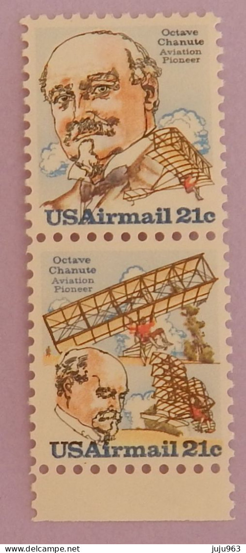 USA MI 1376/1377 NEUFS** MNH "OCTAVE CHANUSSE AVIATEUR" ANNÉE 1979 - Unused Stamps