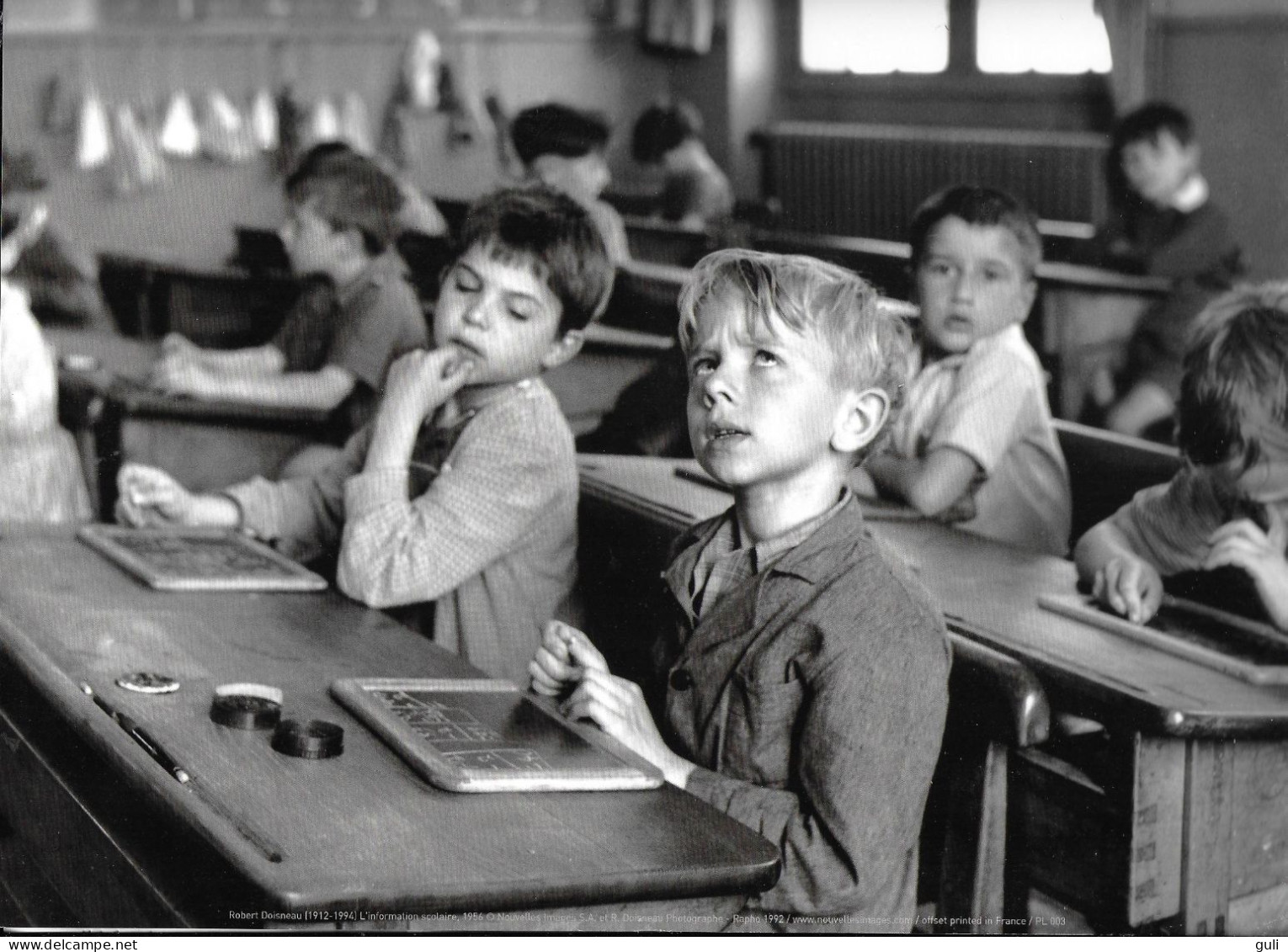 D'après ROBERT DOISNEAU L'Information Scolaire 1956-GRAND FORMAT 30 X 24 CMS- PL 003 (enseignement école Classe Garçons - Autres & Non Classés