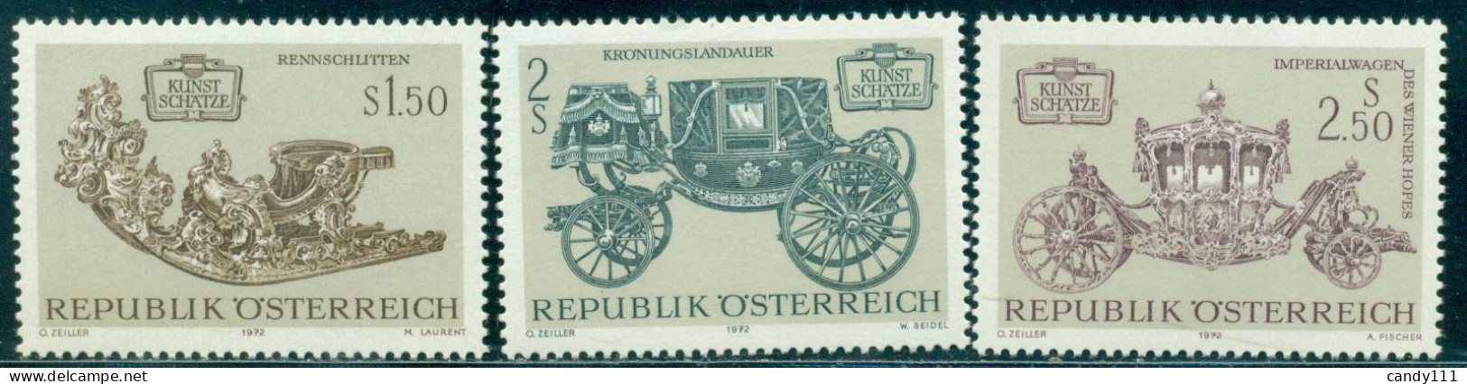 1972 Art Treasures From Wagenburg,Luge,Coronation Carriage,Imperial,Austria,1406,MNH - Diligences