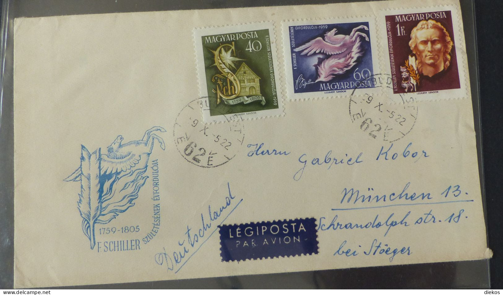 Magyar Posta Air Letter 1959   #cover5670 - Lettres & Documents