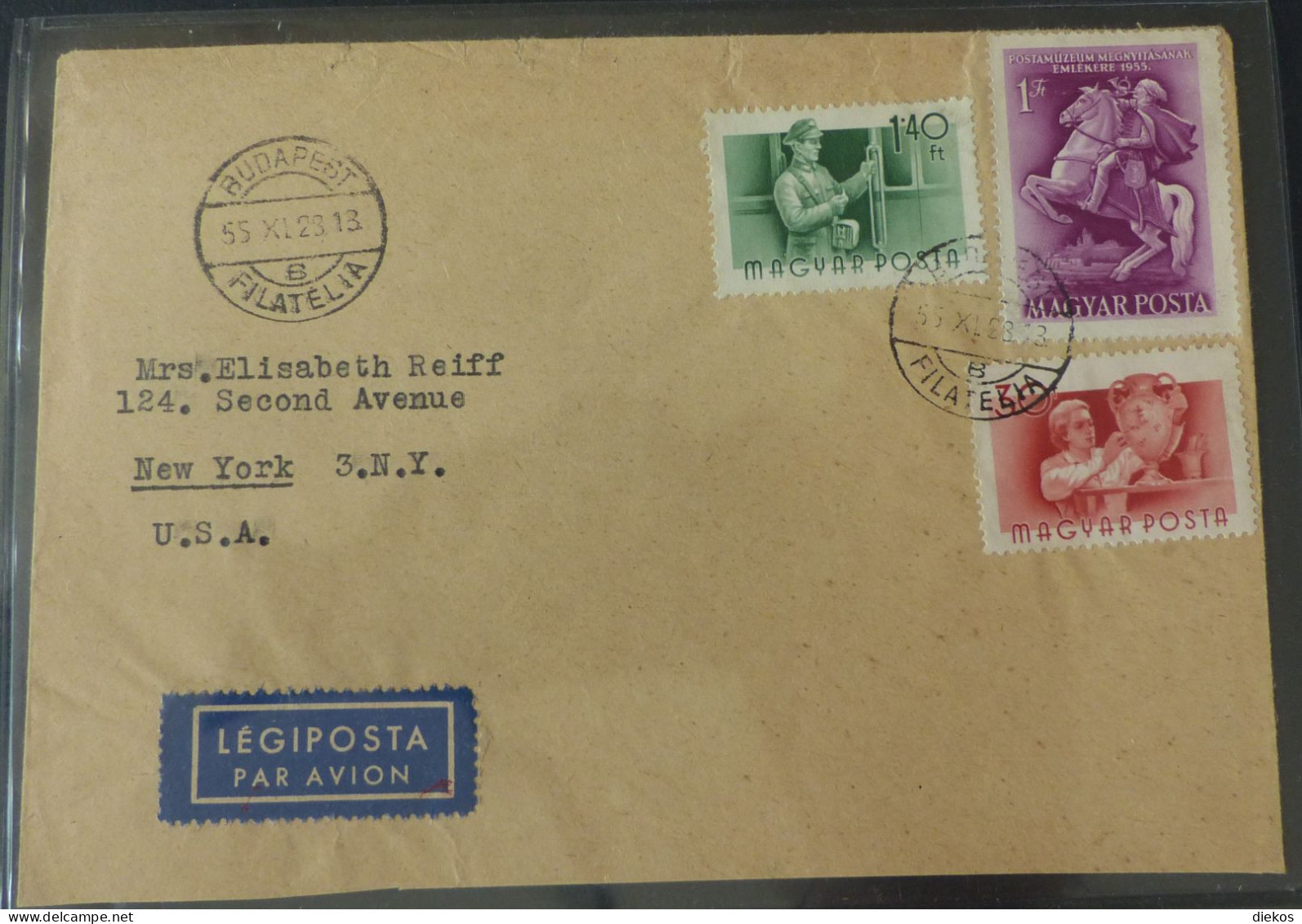 Magyar Posta Air Letter 1955 #cover5673 - Lettres & Documents