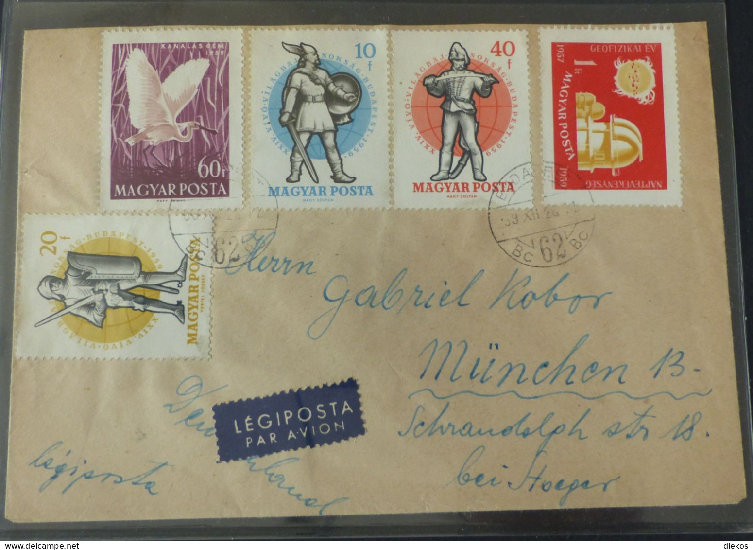 Magyar Posta Air Letter 1959 #cover5675 - Lettres & Documents