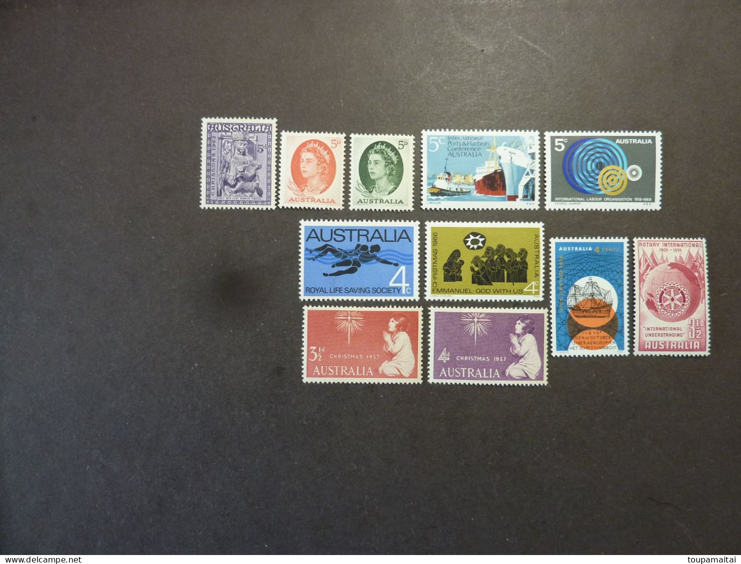 AUSTRALIE, Années 1957-69, LOT De 11 Timbres Neufs MH*, YT N° 217-242-243-281-290-290A-344-345-346-386-387 - Nuovi