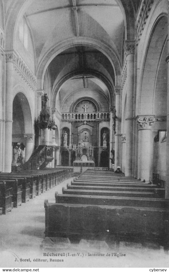 BECHEREL -Intérieur De L'Eglise - Bécherel